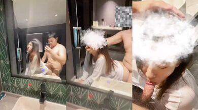 看老婆被抓着在镜子前面狂操她崩坏和谄媚口交的时候真的好美